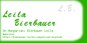 leila bierbauer business card